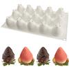 duoyif Stampo Fragola Silicone, Stampo Da Forno Fragola, Stampi Frutta In Silicone, Stampi Fragola Per Cioccolato Pasticceria Torta Decor Cupola Mousse, Senza BPA