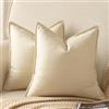 Yaertun 2 Pezzi Federe Cuscini in Lino Minimalista Copricuscino Moderni Elegante Super Morbido Fodere per Cuscino per la Decorazione Domestica Soggiorno Camera da Letto Divano 60x60cm Beige