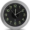 FISHTEC - Orologio da parete analogico solare - Radio-pilotato - Orologio da parete Design Grandi Numeri - Facile lettura - Ideale per cucina, ufficio, soggiorno, camera da letto - Quadrante ⌀ 30 cm