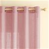 EMEMA Tende Lino Trasparente con Occhielli Tenda a Traslucido Tende Moderne a Vela per Porte Balcone Adatte per Soggiorno Camera da Letto 2 Pannelli 140x245 cm Rosa
