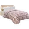 Tata Home Trapunta Invernale Singola Imbottita in Morbida Microfibra Piumone Letto Trapuntato Caldo e Soffice Autunno Inverno Traspirante Anallergico Dis.11 Scozzese Tortora