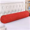 DG Catiee Cuscino cilindrico rotondo, per testiera e collo, morbido e confortevole, cuscino lombare per divano, letto, con chiusura dello spazio (12 x 80 cm, rosso)