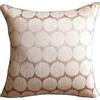 The HomeCentric Beige 50x50 cm Seta Jacquard Fodere per cuscini da divano, Pois, Jacquard Seta Federa Divano, Contemporaneo Cerchi e Punti Federa Guanciale - Running In Circles