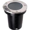 damastoreitalia Faretto lampada da incasso a terra calpestabile segnapasso con attacco gu10 per esterno da giardino sentieri IP65 luce spot (Tondo small)