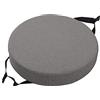 Waigg Kii Cuscino rotondo per sedia, sgabello, antiscivolo, spesso, con fibbia, per sala da pranzo, casa e ufficio (30 x 30 x 3 cm, grigio A)