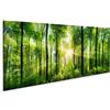 islandburner Quadro moderno verde bosco con alberi e la luce del sole Stampa su tela - Quadro x poltrone salotto cucina mobili ufficio casa - fotografica formato XXL