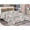 Tata Home Trapunta Invernale Matrimoniale Fantasia Shabby Chic in Morbida e Calda Microfibra 300 gr/mq Piumone Letto Trapuntato Autunno Inverno Misura 260x260 cm Cuori Shabby Colore Beige