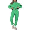 amropi Tuta da Donna Vello Foderato Pullover Felpa con Cappuccio e Pantaloni Jogging Tute Verde, S