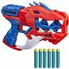 Nerf DinoSquad, blaster lancia-dardi Raptor-Slash, tamburo rotante da 6 dardi, raffica di colpi, 6 dardi Nerf, design dinosauro velociraptor