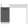 AVANTI TRENDSTORE - Vibonati - Scrivania in legno laminato con 1 anta a battente con 1 ripiano e un vano aperto, disponibile nel colore bianco opaco e grigio. Dimensioni LAP 100x75x50 cm