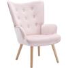 Vente-unique-Poltrona in Velluto Rosa - VATELY