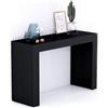 Mobili Fiver, Consolle Ingresso Evolution 120x40, Nero Frassino, Nobilitato, Consolle moderna corridoio, Made in Italy