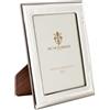 SEC OF FLORENCE 7217/18x24 Cornice Portafoto in Argento Massiccio 925 con Retro in Legno Mogano