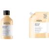 L'Oréal Professionnel Paris Kit L'Oréal Professionnel Paris Shampoo professionale per capelli secchi e danneggiati Absolut Repair Serie Expert, Formula ristrutturante, 300 ml + Ricarica 500 ml