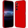 RankOne Custodia per Samsung Galaxy A55 5G (6.5 Inches) Cover Morbida in Silicone TPU - Rosso Cina