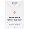 LUUK LIFESTYLE Collana con Ciondolo Quadrifoglio van cleef Donna in Acciaio Inossidabile e Carta regalo FRIENDSHIP, Gioiello, Regali per Lei, Donna, Madre, Simboli amicizia, Oro rosa (50cm c.)