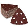 FD-Workstuff Triangoli Abrasivi Delta │ 120 pezzi │ 6 fori │ 93 x 93 x 93 mm │ Mixpack (20 x grana 40/60/80/120/180/240 ciascuno) │ per levigatrici delta │ Fogli Abrasivi │ Abrasivi Triangolari │ Carta Abrasiva
