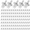 PEUTIER Rivetti a Martello da 100 Pezzi, Rivetti Alluminio con Testa Tonda Rivetti a Percussione Rivetti Solidi Tipo a Percussione Rivetti ad Espansione per Casa Elettronica