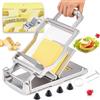Huanyu Affettatrice commerciale con tagliere da 0,5 cm Taglierina per formaggio in acciaio inox con filo Taglierina multifunzionale per formaggio, burro e carne da pranzo