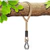 BeneLabel 1 pezzo corda per altalena per albero, 48,3 cm, cinghia per amaca per altalena ad albero, gancio resistente, per accessori set altalena ad amaca da interno esterno, bianco grezzo