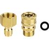 NQEUEPN 2 Pz Adattatori per Idropulitrice da M22-14mm a 1/4 di Pollice, Kit di Collegamento Rapido e Scollegamento Rapido per Idropulitrice in Ottone per Pompa Flessibile per Idropulitrice 5000 PSI