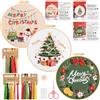 JSRQT 3 Pezzi Kit Ricamo Principianti Natale,Christmas Ricamo a Mano a Punto Croce per Adulto ,Ricamo Starter Kit,Embroidery Starter Cucire Kit