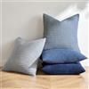 MIULEE Federe Cuscini Decorativi Divano Copricuscini Granula Federa Moderno Morbido Resistente Quadrato per Soggiorno Camera da Letto Casa Sedia 50x50 cm 4 Pezzi Serie Blu Scuro