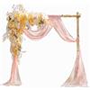EBETA Tenda per matrimonio, decorazione a mano libera, per arco di nozze e uva a baldacchino, tenda per finestre, Mantovane in tessuto chiffon (Rosa, 145 x 600 cm)