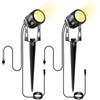 B-right Illuminazione da giardino Lampada da Giardino Esterno,Bright da 3W a LED da 2 pezzi con cavo 3M, lampada da giardino con picchetto di terra, non contiene una spina.