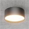 Klighten 24W LED Faretti da Soffitto Rotonda, Faretto da superficie Nero, Plafoniera Bianco caldo 3000K, Plafoniera da Soffitto Moderna, Lampada da soffitto Alluminio+Acrilico, IP44, 1672LM, 60X150mm