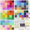 BIBOKLTIY Kit 114 Colori Perline di Vetro per Braccialetti - 13350pz 4mm Piccole con Lettere - Fai da Te