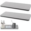 RUNQIN OUTDOOR 2 Pezzi Assorbendo Pietra Lavandino Diatomite, Risparmiando Sapone Asciugatura Rapida Lavello, Acqua Assorbente in Pietra Usata per Saponi e Piante e Articoli Toeletta Nella Casa Moderna, Grigio