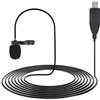 Yctze Microfono da Bavero USB Microfono Mini USB Omnidirezionale Microfono da Bavero Professionale Portatile con Clip in Metallo con Borsa Microfono Lavalier per la Registrazione di