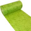 Deko AS GmbH Runner decorativo con motivo a rose (impermeabile, effetto loto, superficie vellutata, rotolo da 25 m, larghezza 30 cm, 100% nylon), colore primo verde