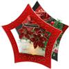 Flair Flower Portacandele in vetro con luce a LED e candela tealight con stella di Natale, bacche, rami di abete, decorazione natalizia, decorazione natalizia, albero di Natale, candela, decorazione regalo,