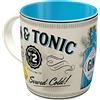Nostalgic-Art Tazza da caffè, 330 ml, Gin & Tonic Served Cold - Idee regalo accessori da bar, tazza in ceramica, design vintage