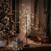 ECD Germany Albero Artificiale con 240 LED Bianchi Caldi 120 cm Decorazione con Timer per Interni ed Esterni IP44 Illuminato per Natale Rami Flessibili