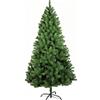 LEIVESTE-Albero di Natale 180 cm 700 Rami in PVC, ignifugo Con Base a Croce In Ferro Pieghevole Super Folto，per Interni ed Esterni.