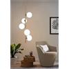 Kovalmax® Lampadario a sospensione 5 sfere sfera attacco G9 moderno bronzo