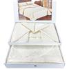Tex family Set Letto Matrimoniale Regina, Lenzuola in Raso di Poliestere con Pizzo Macramè e Copriletto con Passamaneria, Made in Italy