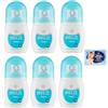 Felce Azzurra 6x BREEZE Neutro Deodorante Roll On 50ml + 1 Confezione di Talco Felce Azzurra in omaggio, Busta da 100g