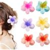 Fenglin-joy Mollette Capelli,6 pezzi Flower Hair Clip Fiori Plastica Capelli Clip Fiori Clip Artiglio da Donna per le ragazze delle donne che acconciano gli accessori