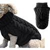 Winmany Cane da compagnia dolcevita lavorato a maglia maglione cappotto inverno scaldino ispessimento pullover maglieria cappotto all'uncinetto vestiti per piccolo cane medio grande cucciolo gatto