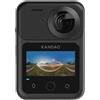 KanDao QooCam 3 Ultra - 8K impermeabile 360 Action Camera, 96MP foto & 8K 360 video, doppia apertura 1/1.7 F1.6, GPS, stabilità, per Vlog, Viaggi, Outdoor