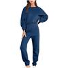 HAOLEI Tuta Sportiva Donna Completa Elegante Invernale Da Ginnastica Autunno Inverno Jogging Tracksuit Fitness Felpa Con Cappuccio E Pantalone Palestra Leggero Cotone Felpata per la Casa