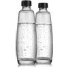 Sodastream Pack 2 Bottiglie Duo 1 Litro in Vetro Lavabili in Lavastoviglie