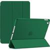 Generic Smart Case Cover per iPad Air 1 (2013) iPad Air 2 (2014) Ultra Leggero Custodia Protettiva Smart Cover con Funzione Auto Sleep/Wake (Verde smeraldo)