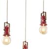 Ferroluce Sospensione a 3 luci RETRO' URBAN C1841 di Ferroluce