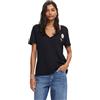 Desigual Maglietta da Donna a Maniche Corte T-Shirt, Nero, S