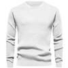 MakingDa Felpe Girocollo Uomo Slim Fit Leggera Semplici Waffle Magli Manica Lunga Sportiva Basic Felpa Senza Cappuccio Morbida Calda Pullover Adolescenti Sweatshirt Casual Casa Bianco S
